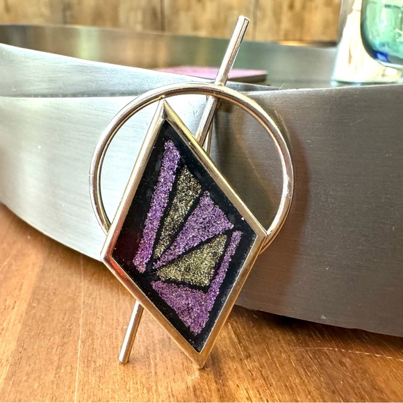 Vintage Jewelry - Vintage Artisan Abstract Brooch